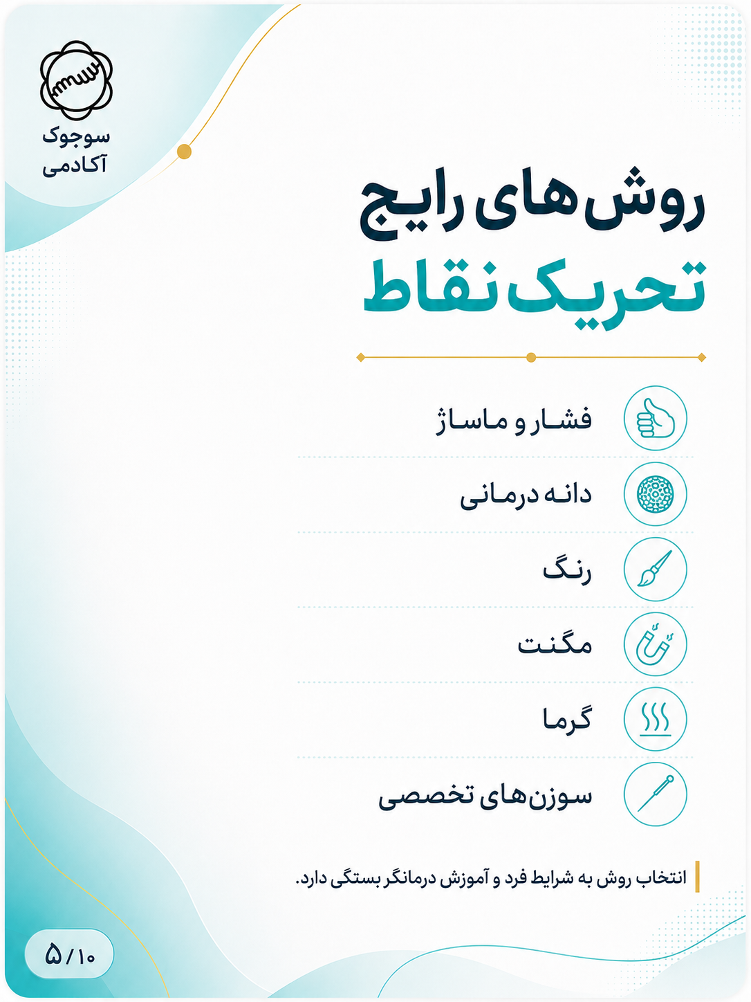 روش‌های رایج تحریک نقاط